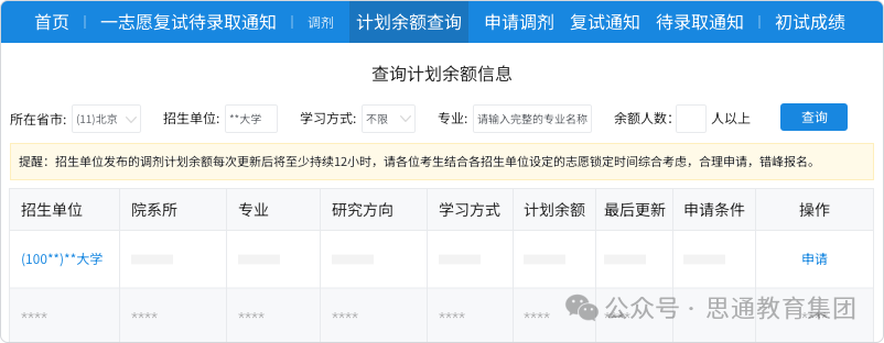 调剂系统调剂学校_考研预调剂系统在哪儿_2024年考研调剂系统什么时候开