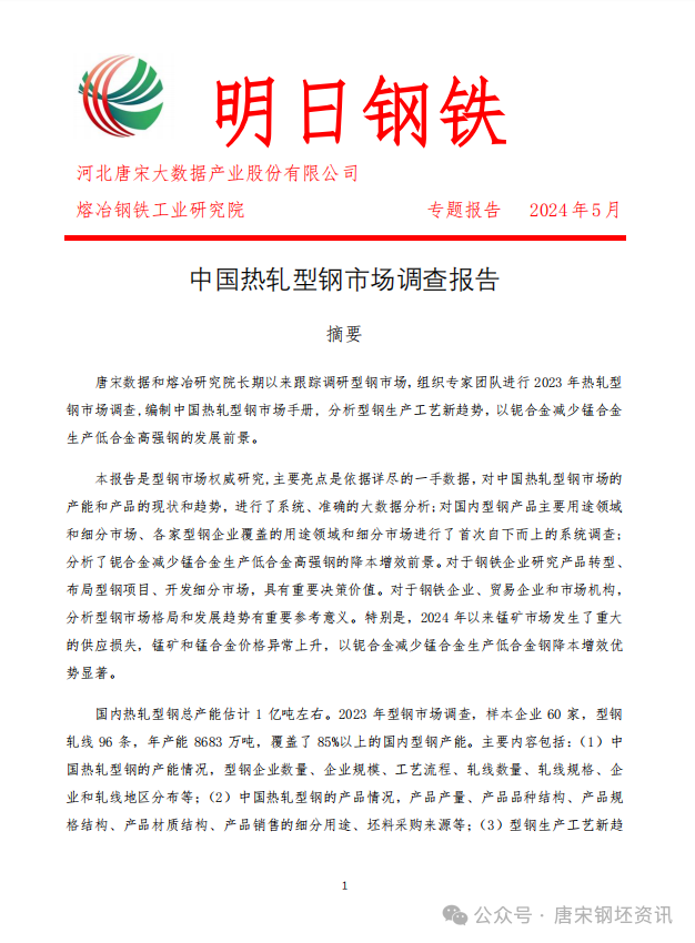 中国热轧型钢市场调查报告