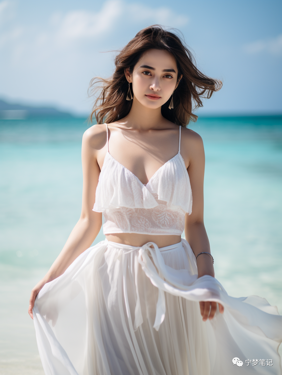 Midjourney绘画：AI绘画之海边美女探索