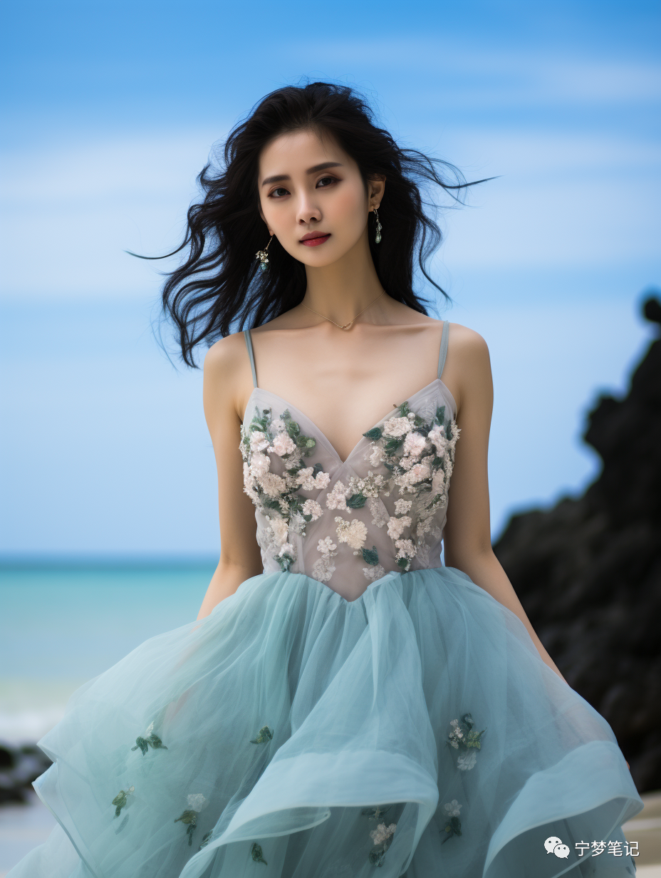 Midjourney绘画：AI绘画之海边美女探索