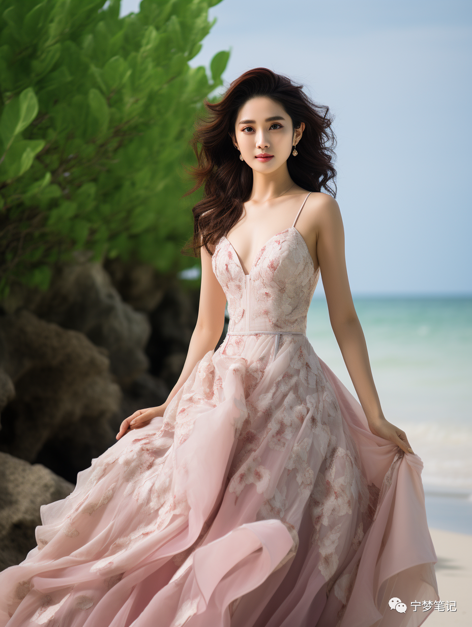 Midjourney绘画：AI绘画之海边美女探索