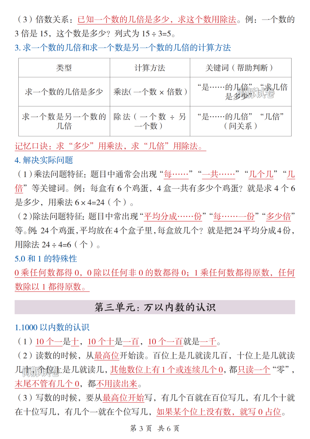 26年新版二年级下册数学《全册重点知识归纳汇总》，电子版可打印