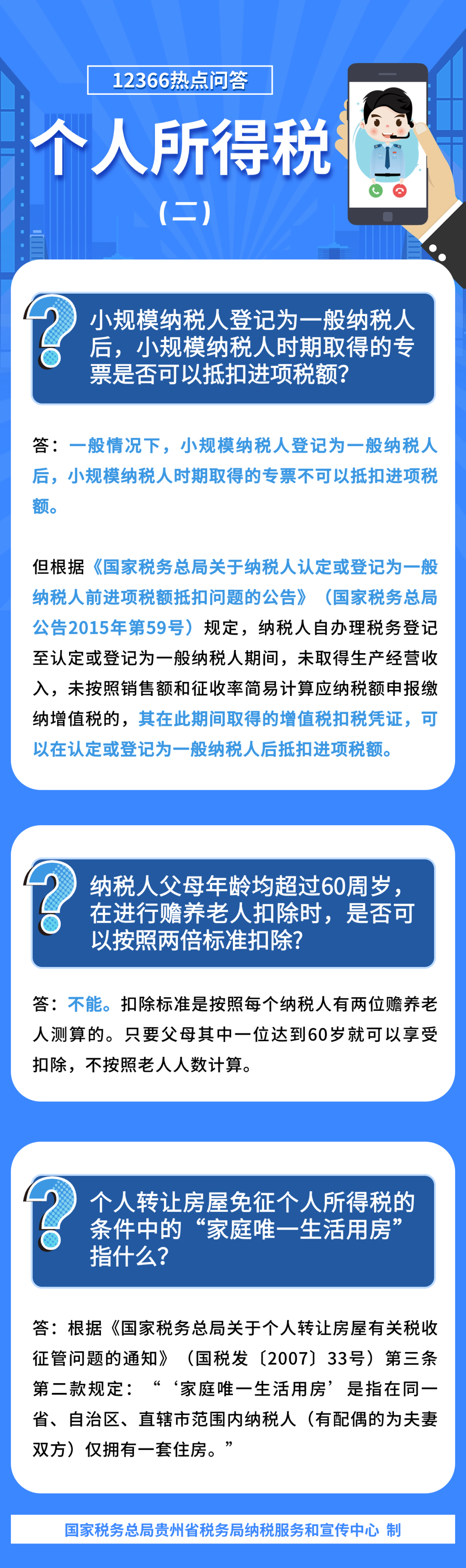 重点关注 | 贵州税务12366热点问答——个人所得税（二）