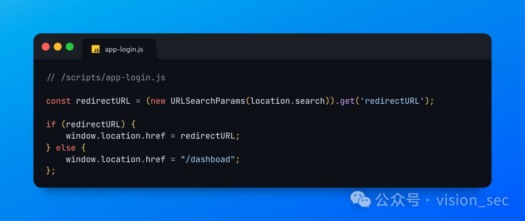 Vulnerable code snippet