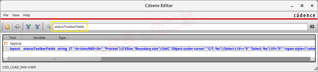 （ Cdsenv Editor ）