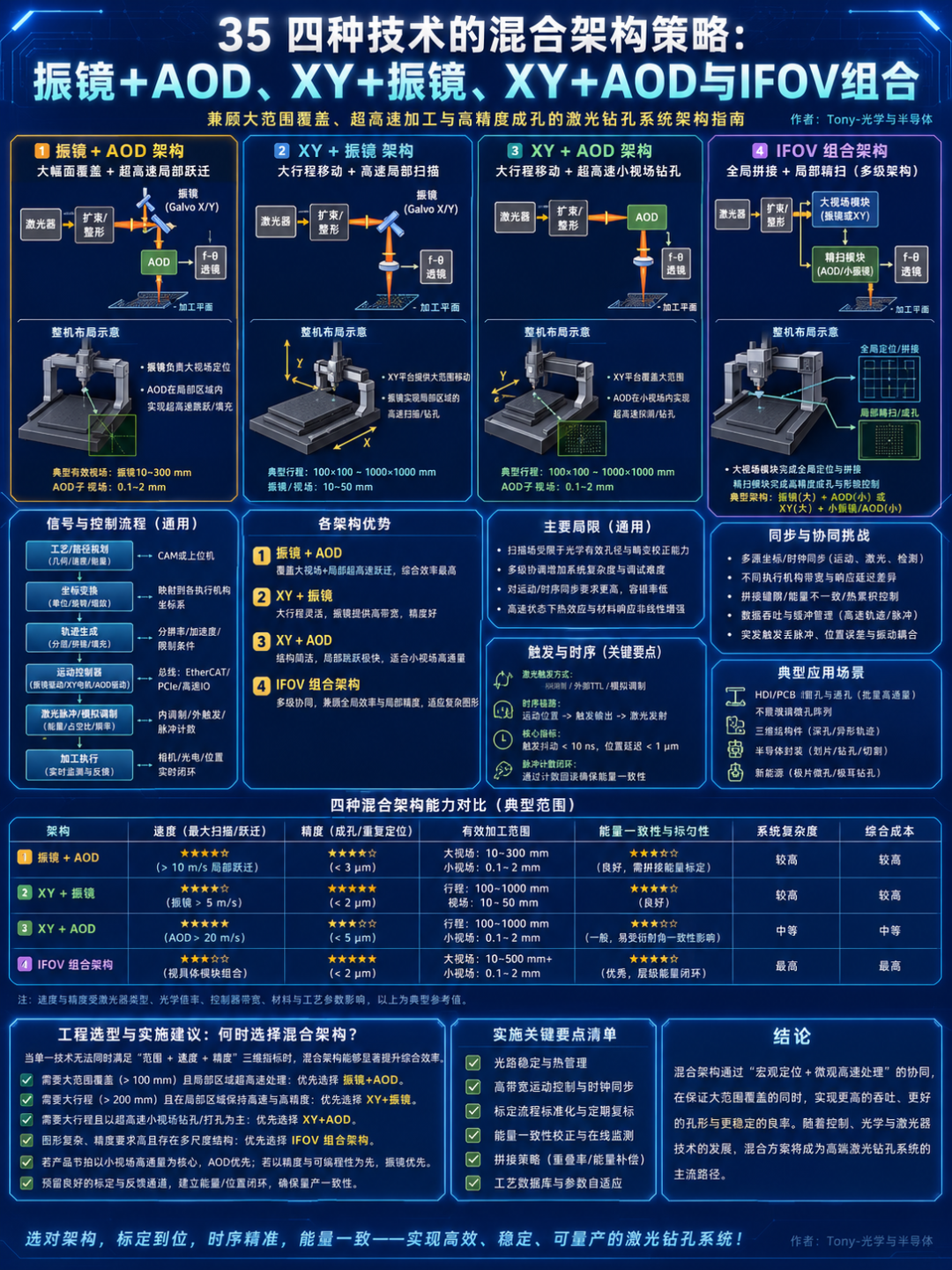 为什么激光钻孔需要AOD：振镜、AOD、XY平台与IFOV技术对比