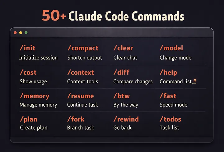 Claude Code 竟有50+隐藏命令！90%开发者只用了5个，难怪效率低