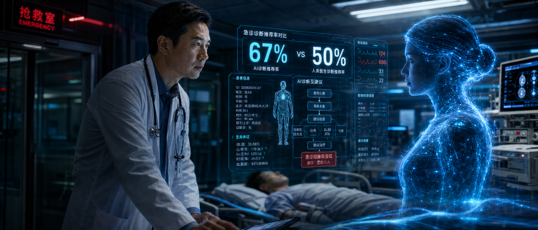 哈佛急诊 AI 研究报道配图