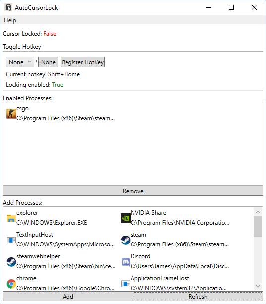 [WIN] AutoCursorLock - 多显示器自动锁定光标 第1张