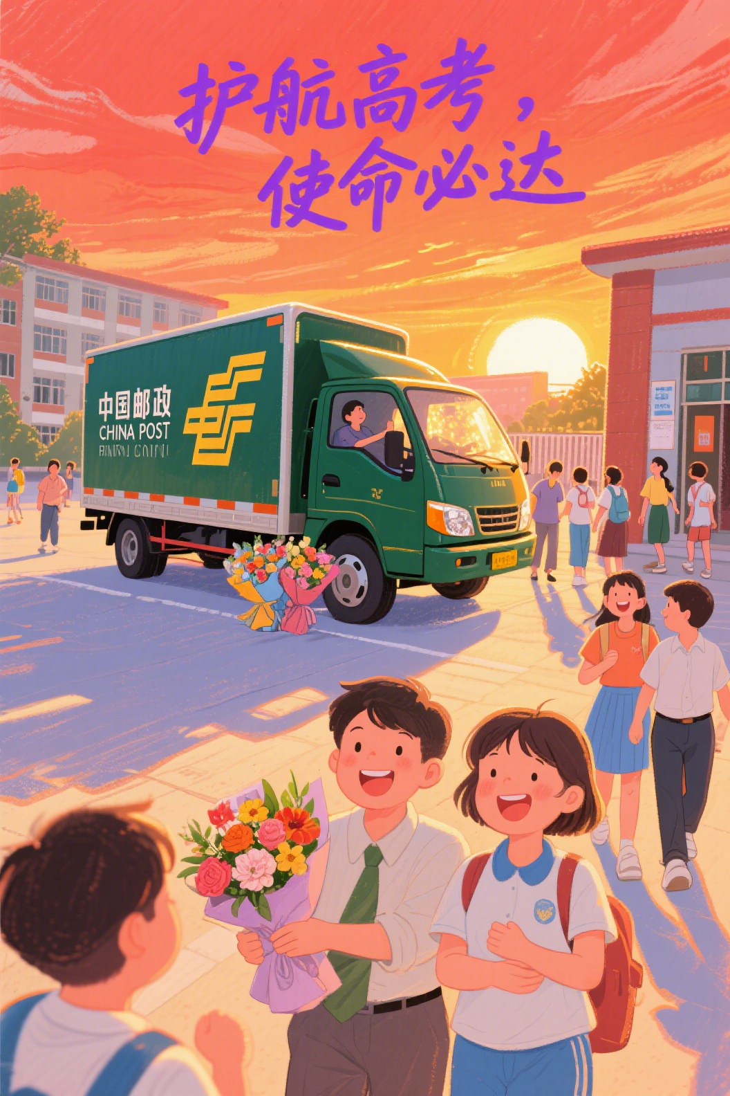 洪金宝击掌祝考生金榜题名