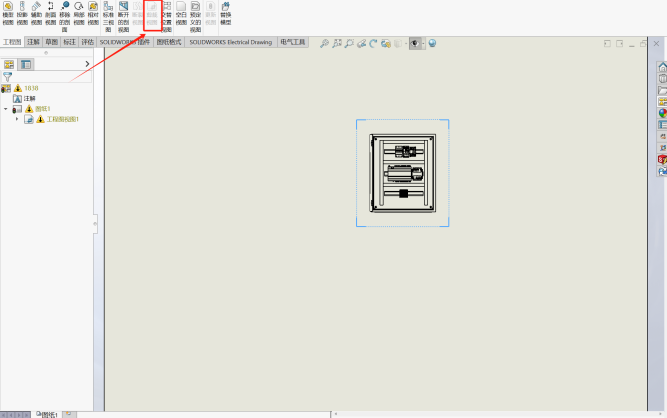 SOLIDWORKS Electrical 由3D布局生成2D机柜布局图的图7