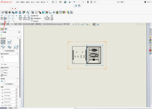 SOLIDWORKS Electrical 由3D布局生成2D机柜布局图的图6