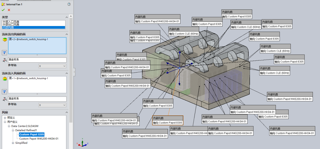 技术热点 | 针对数据中心机房散热问题SOLIDWORKS Flow Simulation仿真的图7