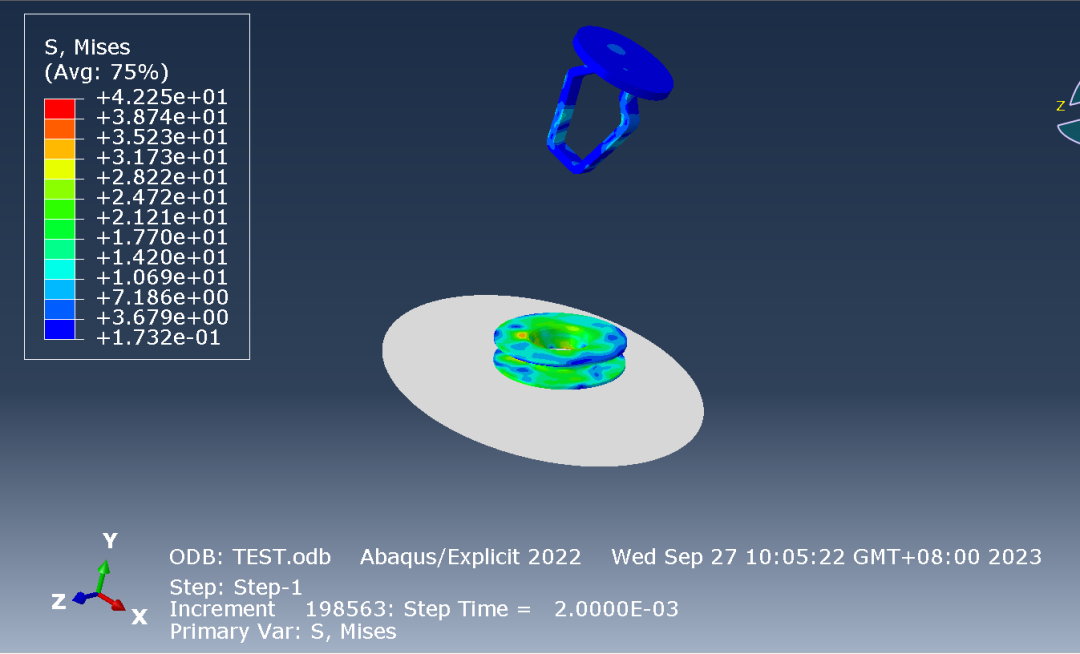 进阶必看！Abaqus import预应力跌落仿真测试的图7