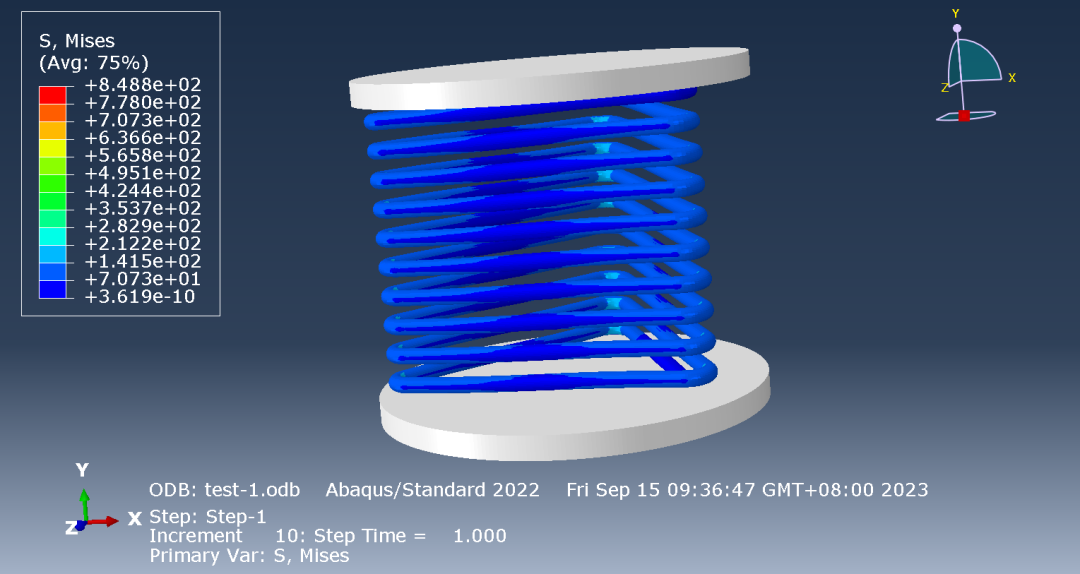 技术热点 | Abaqus在弹簧设计中的仿真应用的图9