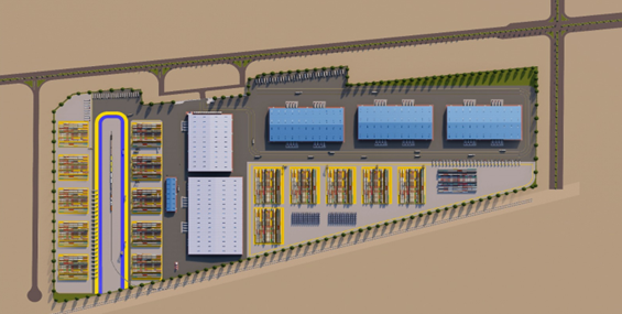 中远海运海湾堆场规划图。中远海运西亚公司供图