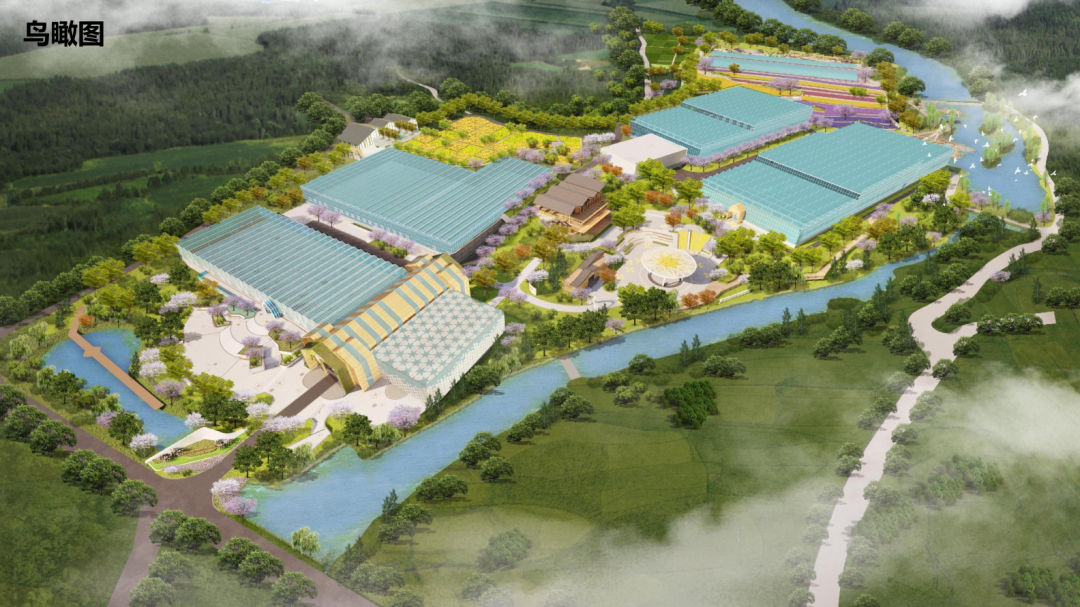 "蜀龙花镜"农业嘉年华项目鸟瞰图项目地位于河南省鹤壁市鹤山区,与