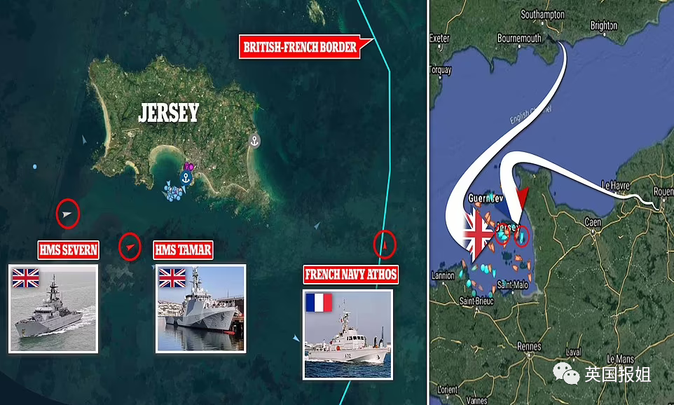 英法历史性撕X，法国百船“围剿”英国海岛，鲍里斯怒派军舰要开战？（组图） - 30