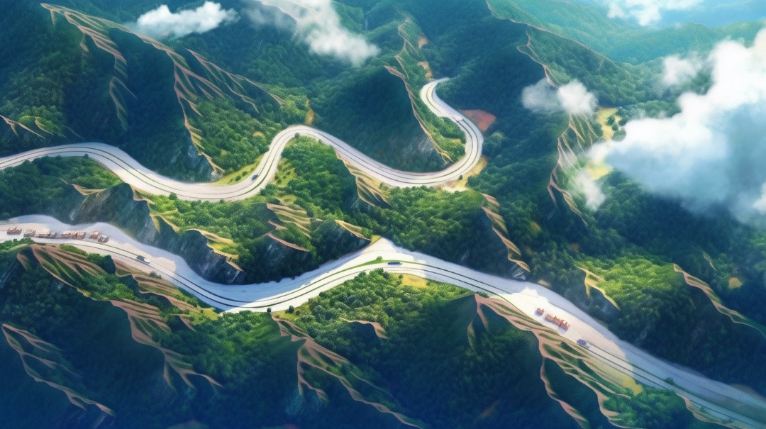 AI绘画 南昆山山路