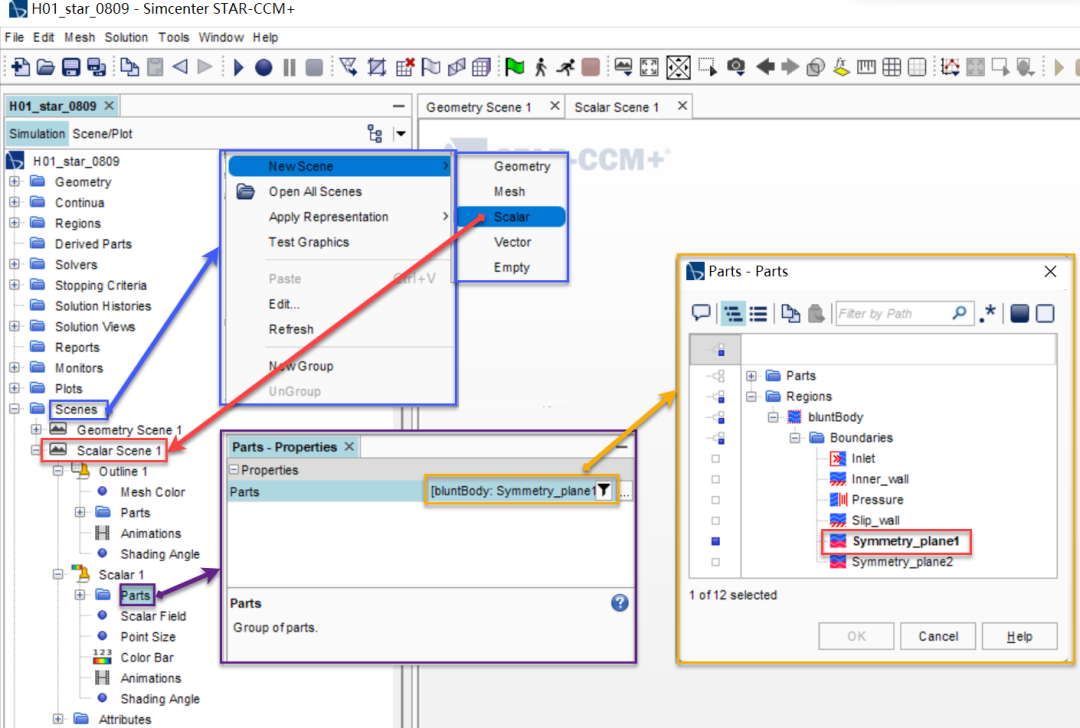 Star CCM+案例—对称钝状体的跨声速风洞流场-02的图9