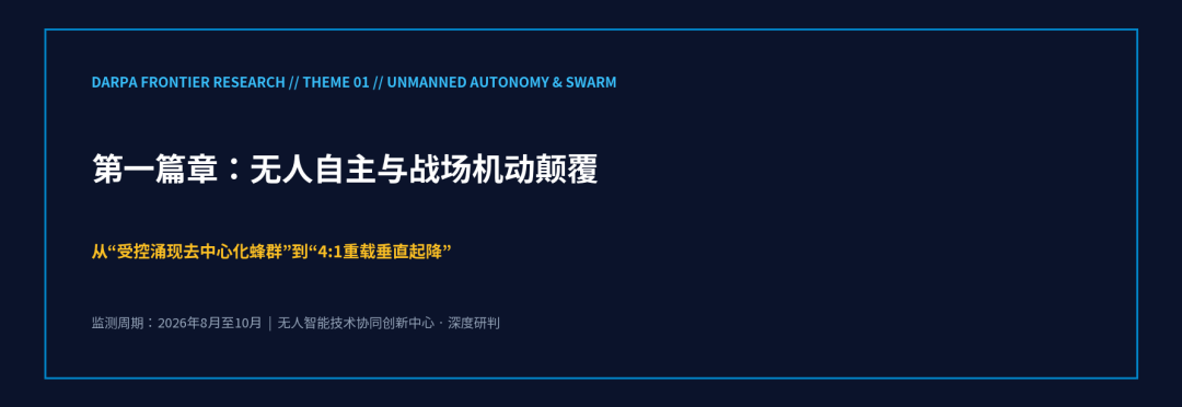 第一篇章封面：无人自主与战场机动颠覆