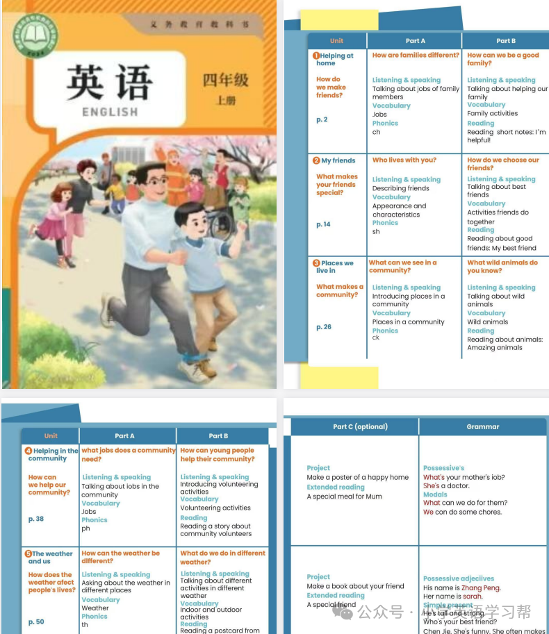 25秋人教版PEP小学英语四年级上册电子课本新教材带单词表（高清彩色电子版，可下载）