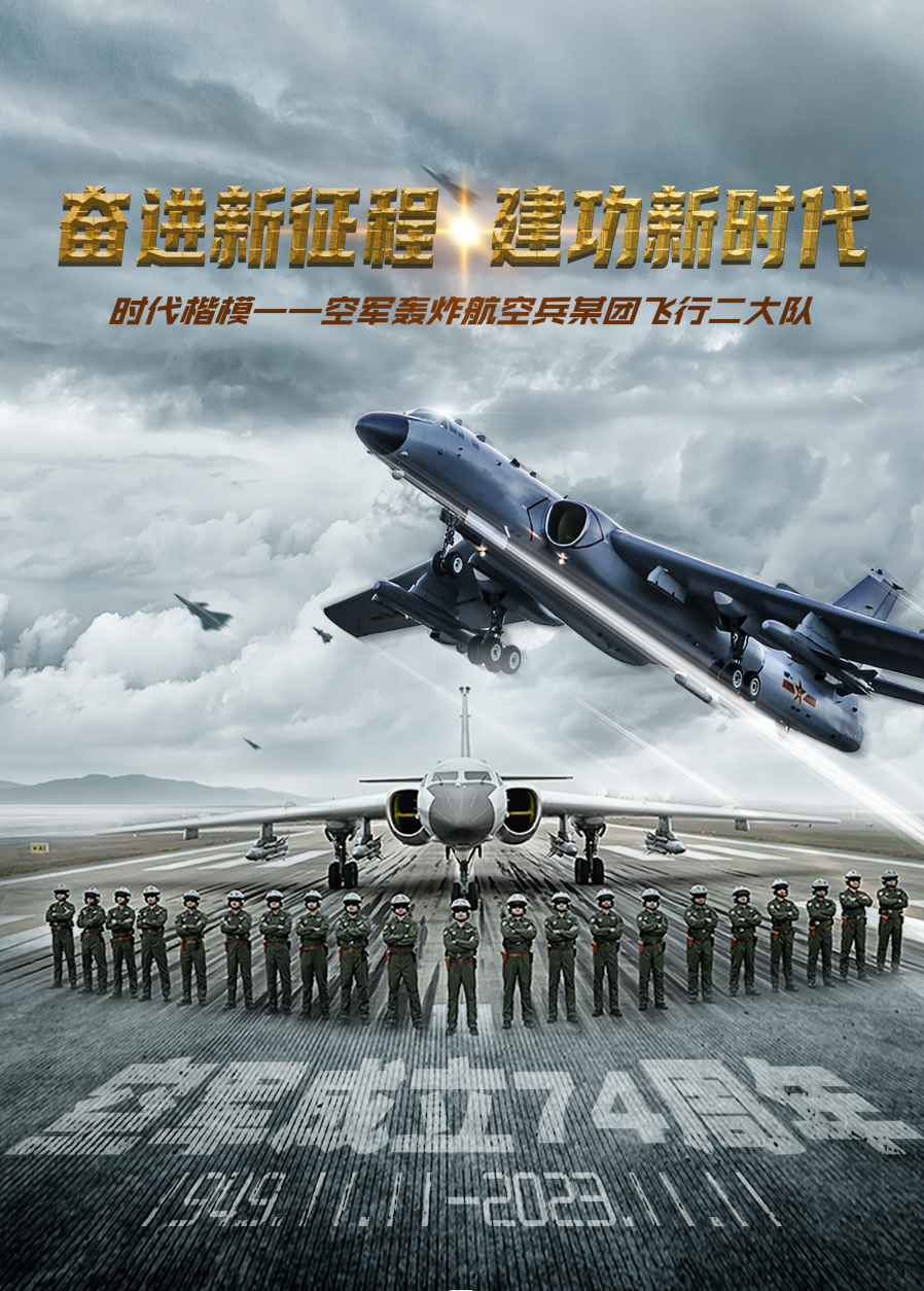 庆祝人民空军成立74周年主题海报来了