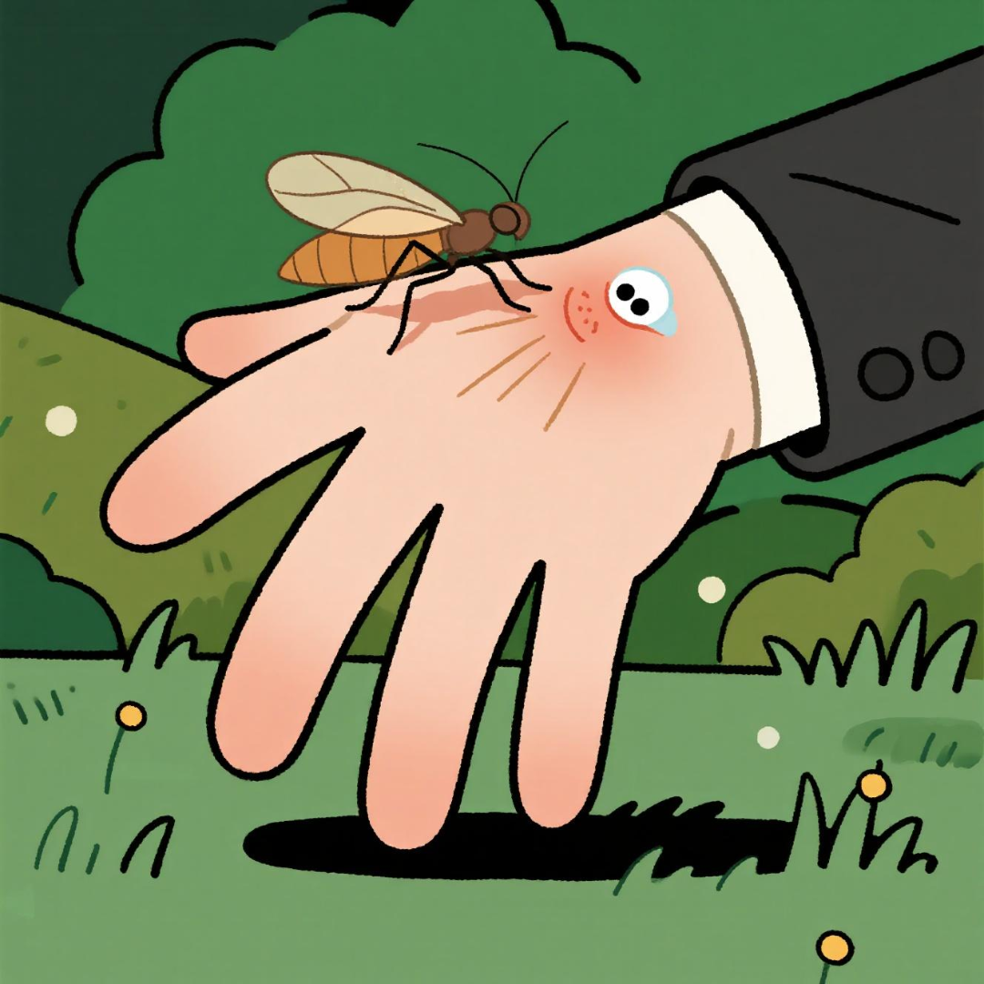 蚊子叮人卡通图1.png