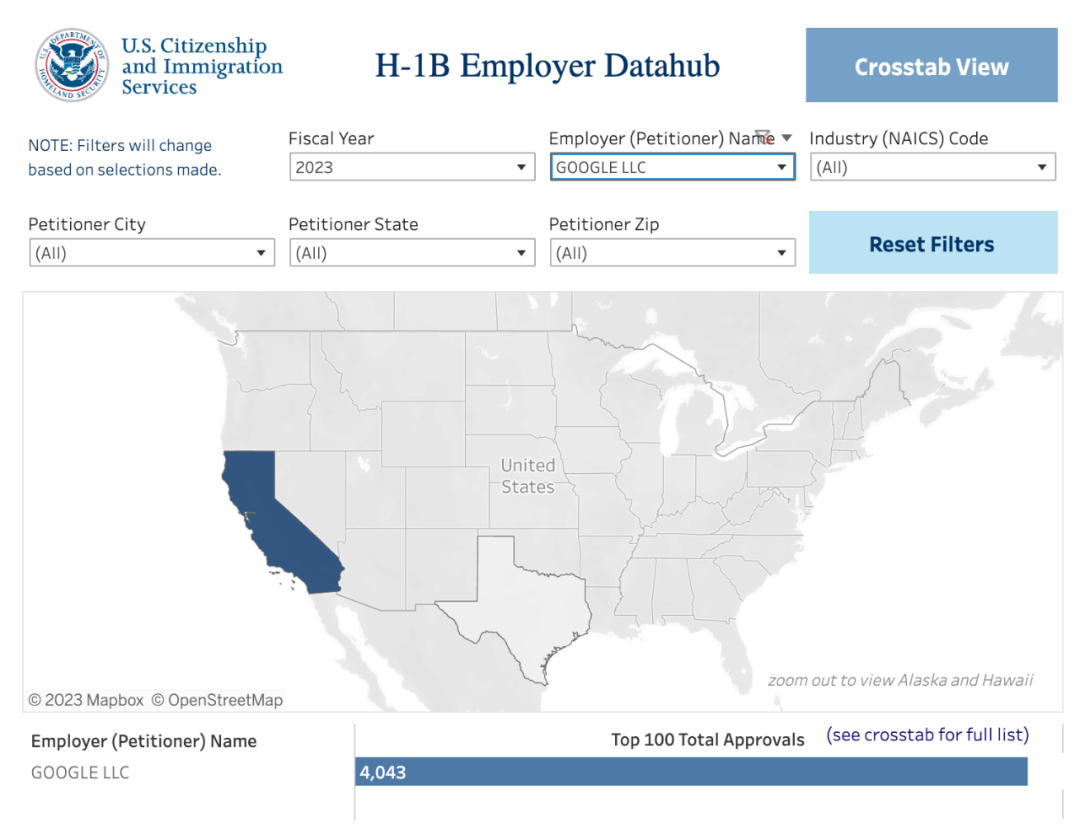 美国移民局对H-1B数据中心的外观和功能进行了改进