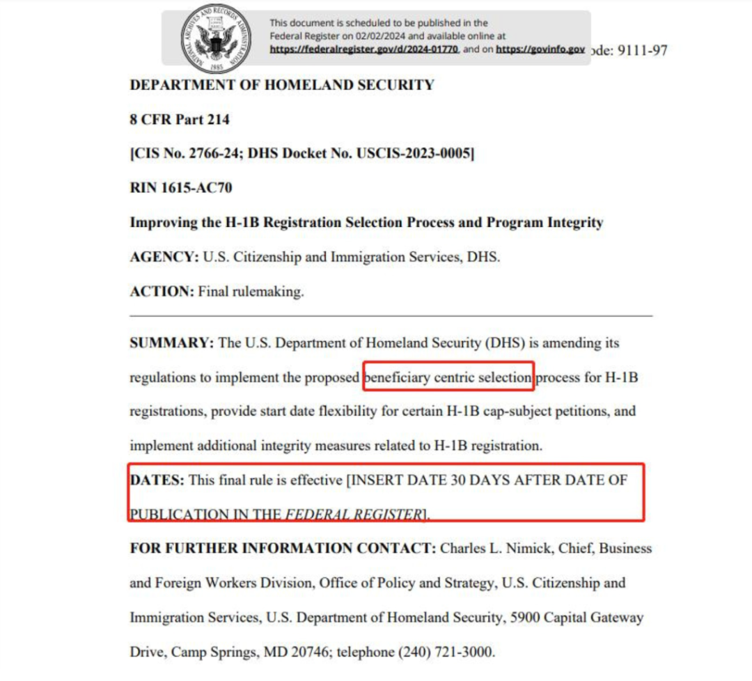 美H1B“一人一抽”规则新财年实施
