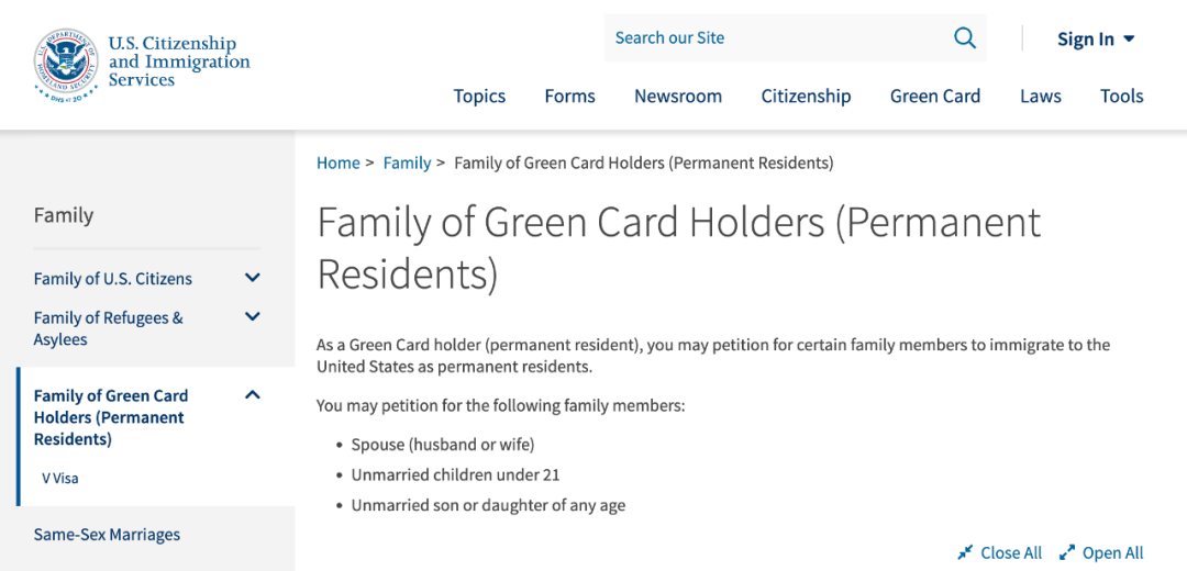 为父母申请美国绿卡所需要满足的基本条件