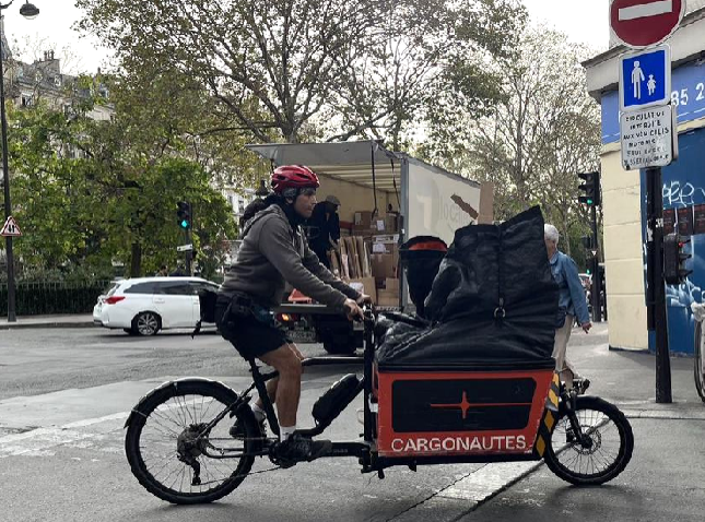 街头用cargo bike进行货运的用户