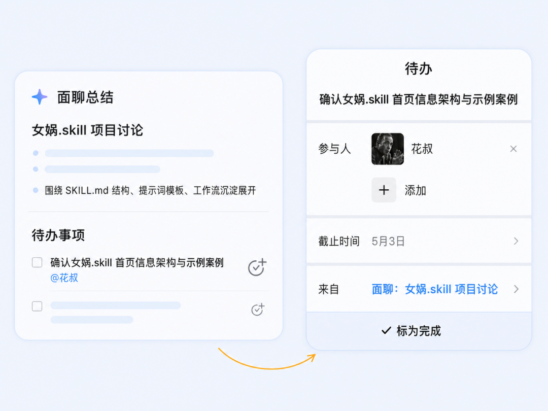 面聊待办