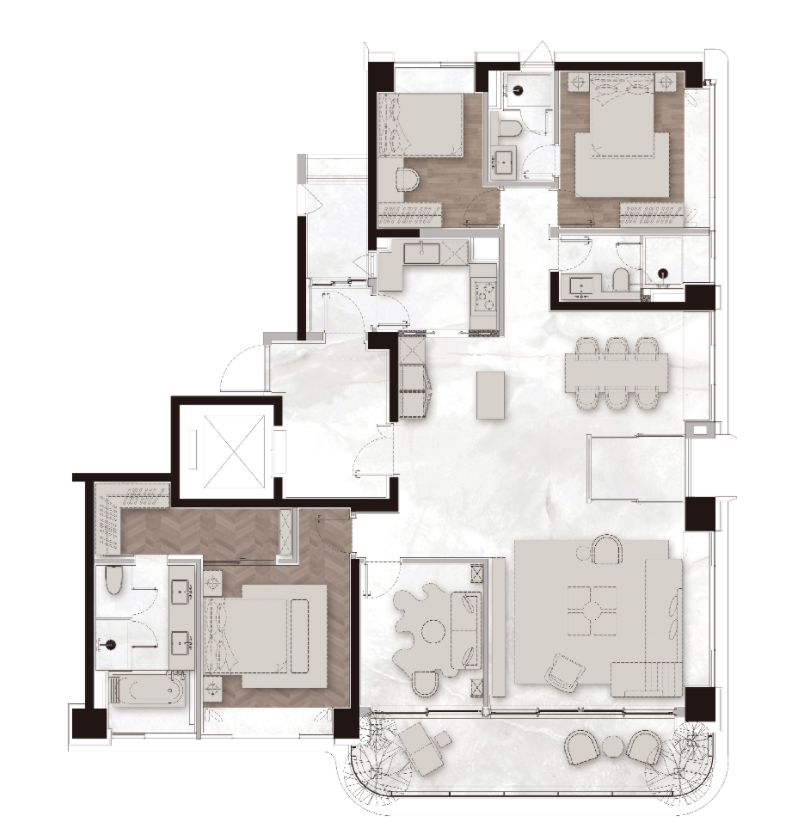 白云粤海云港城D6栋加推200m²四房！