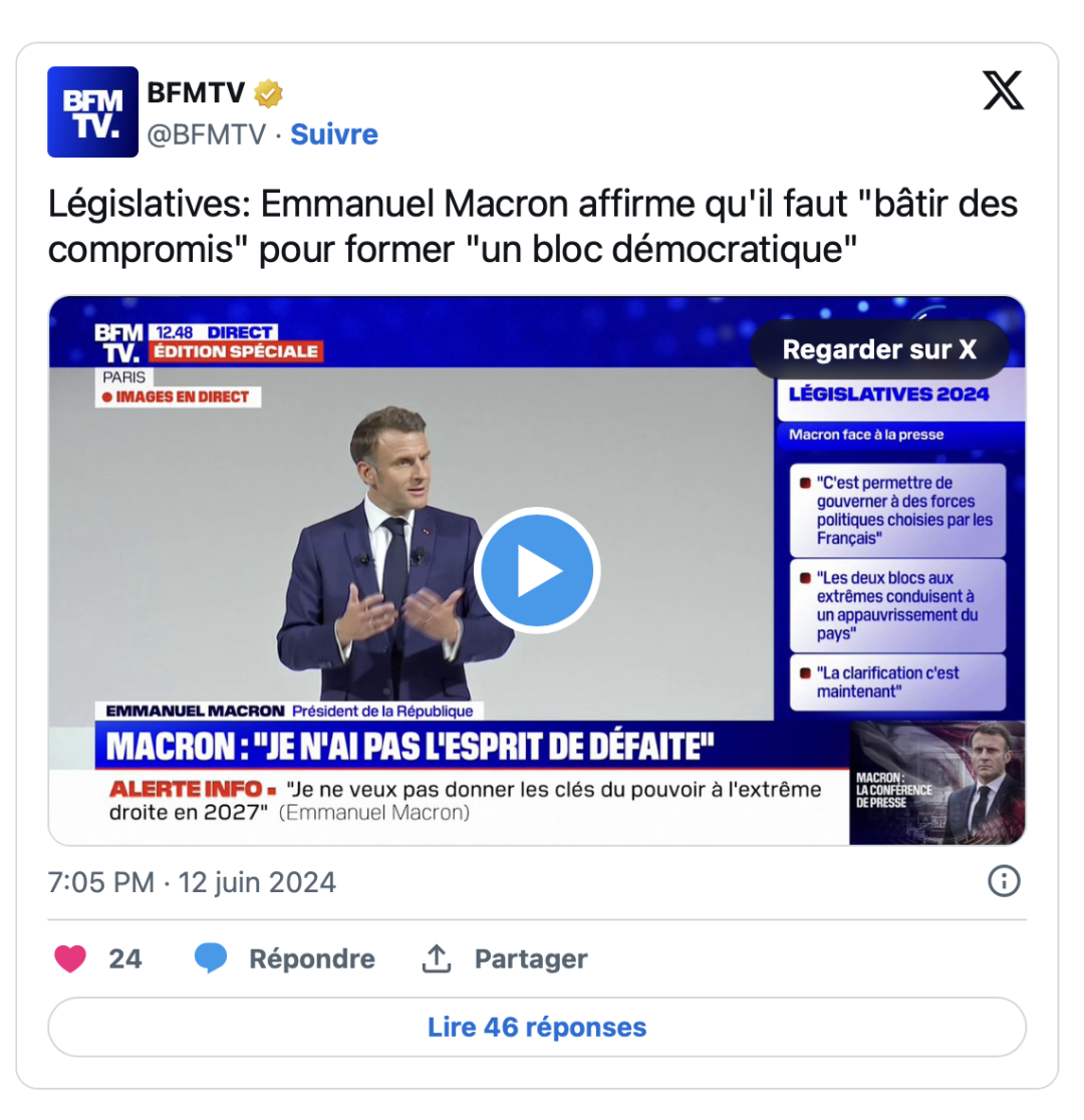 左右翼联盟被怼了个遍！马克龙讲话说了啥？辞职、与勒庞辩论、住房和退休金……