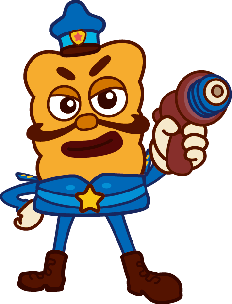 给你一个拥抱哟~可以与帅气的饼干警长互动!