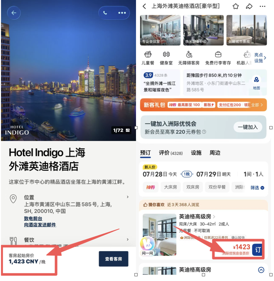 美团IHG会员体系打通 订酒店累计SNP可叠加优惠券享权益