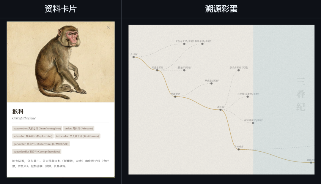 开源的沉浸式网页可视化项目，旨在探索哺乳动物 2 亿年的演化史诗。