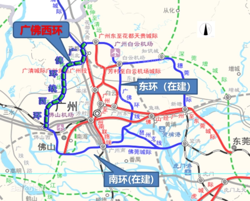 途径番禺黄埔海珠天河，广佛环线东段预计年底通车