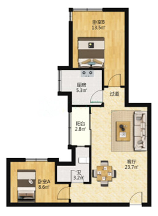 天河北二手房【华天国际广场】78平，总价470万！