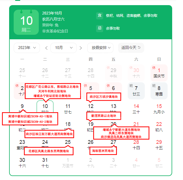 10月广州16宗地出让，分别有哪些区域？