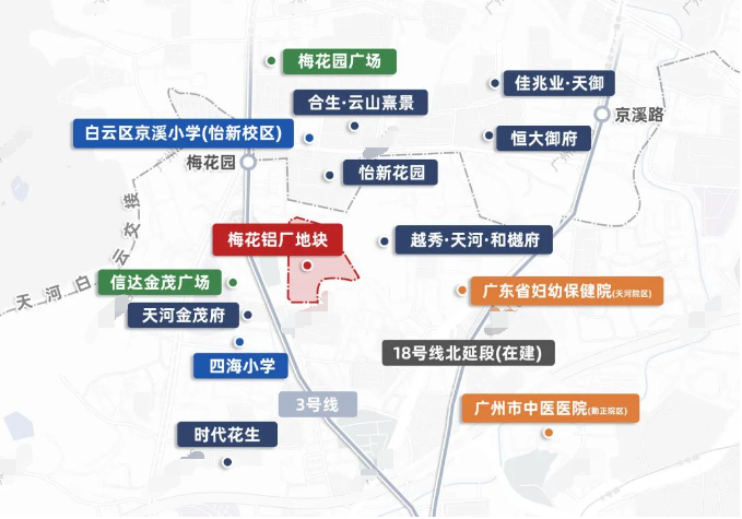 梅花铝厂项目建纯南向板楼，主打建面约125-245㎡产品！