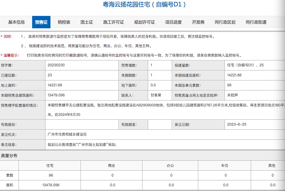 白云粤海云港城获批新预售证，96套房源入市！