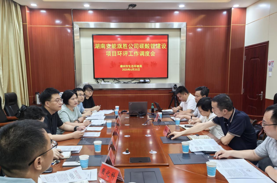 6月25日上午，市生态环境局组织召开湖南安能旗胜公司碳酸锂建设项目环评工作调度会.png