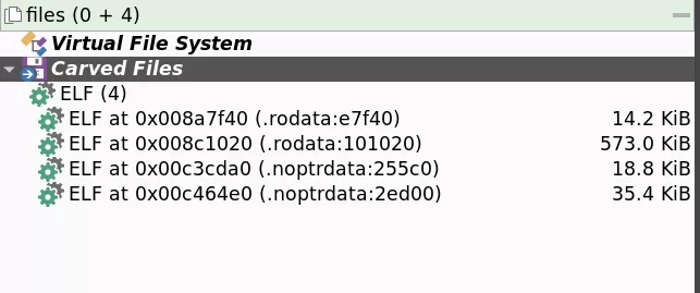 内嵌的 ELF 程序（Malcat 视图）