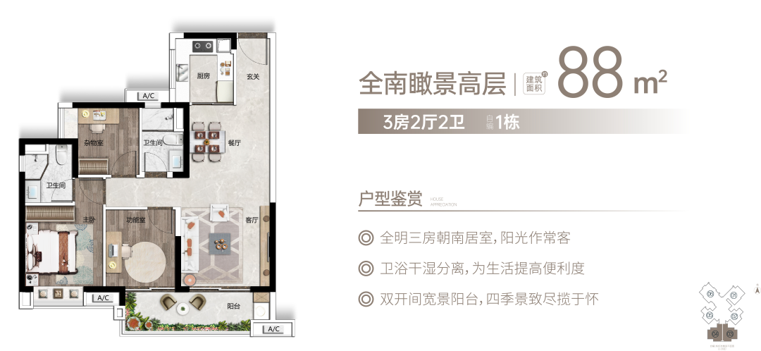 白云新盘旭辉光屿南方75-114㎡，单价1.6万/平！