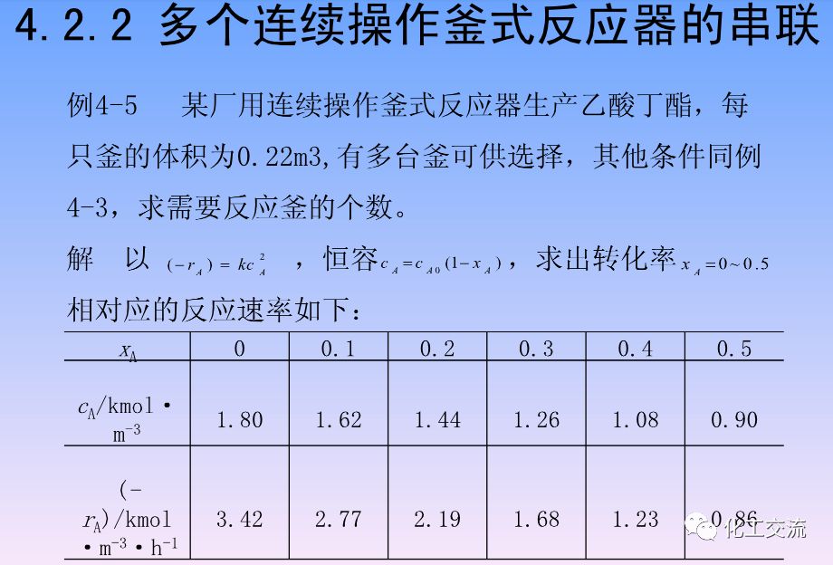 化学反应工程第四章均相理想流动反应器的图42
