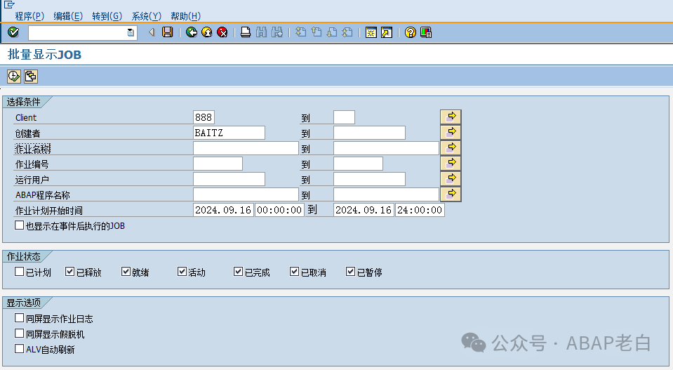 SAP 后台 JOB 批量查看工具 - 封面图