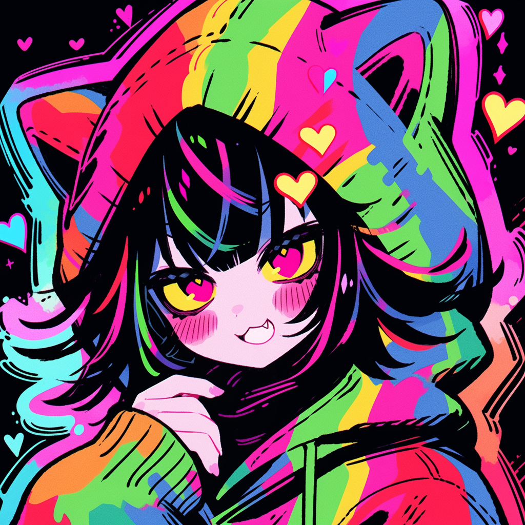 头像爱心彩绘头像