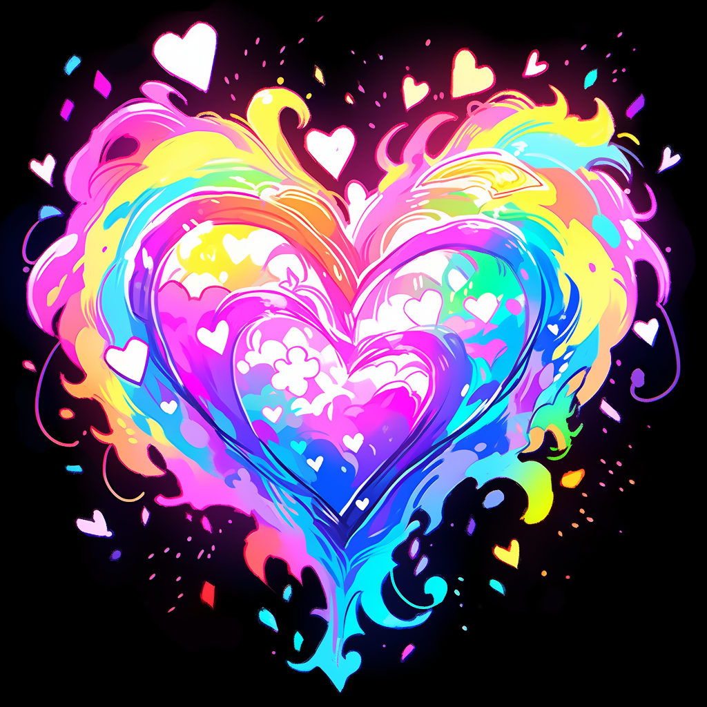 头像爱心彩绘头像